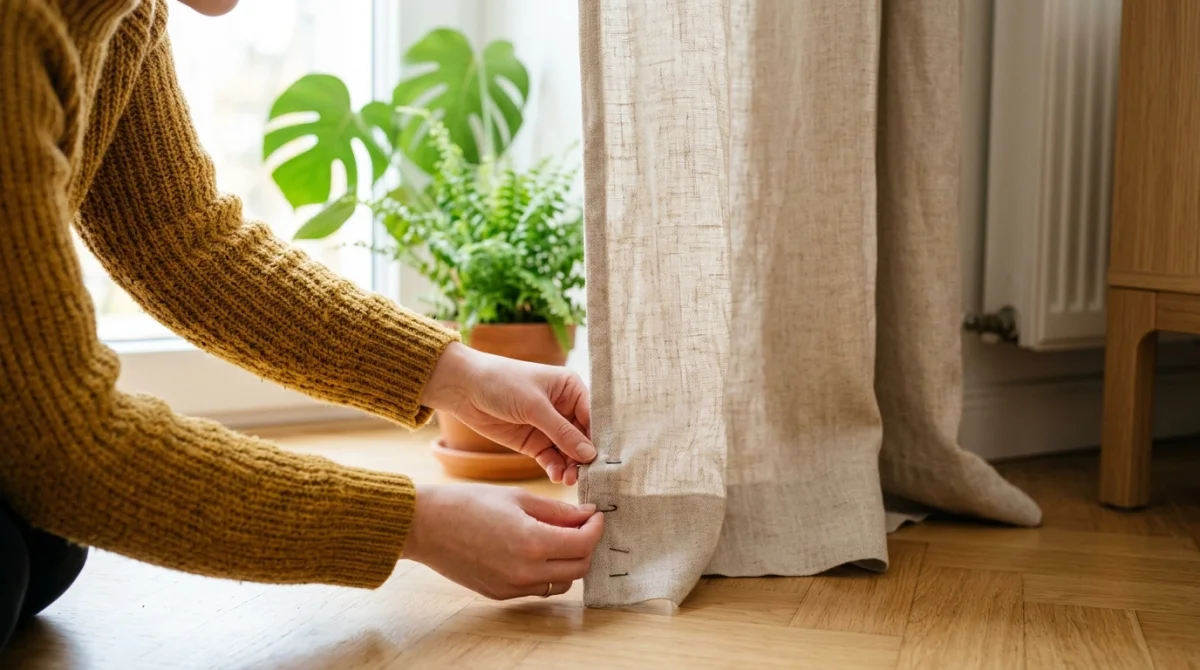 comment raccourcir un rideau sans couture