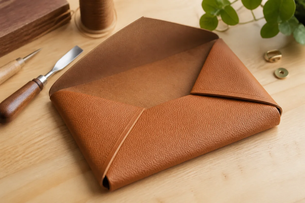 tuto pochette à rabat sans couture apparente